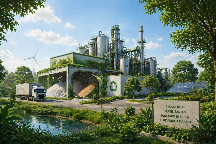 Paisaje industrial con restauración ambiental